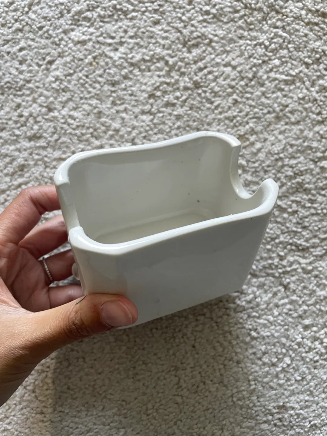 White Ceramic Toothbrush Holder thumbnail