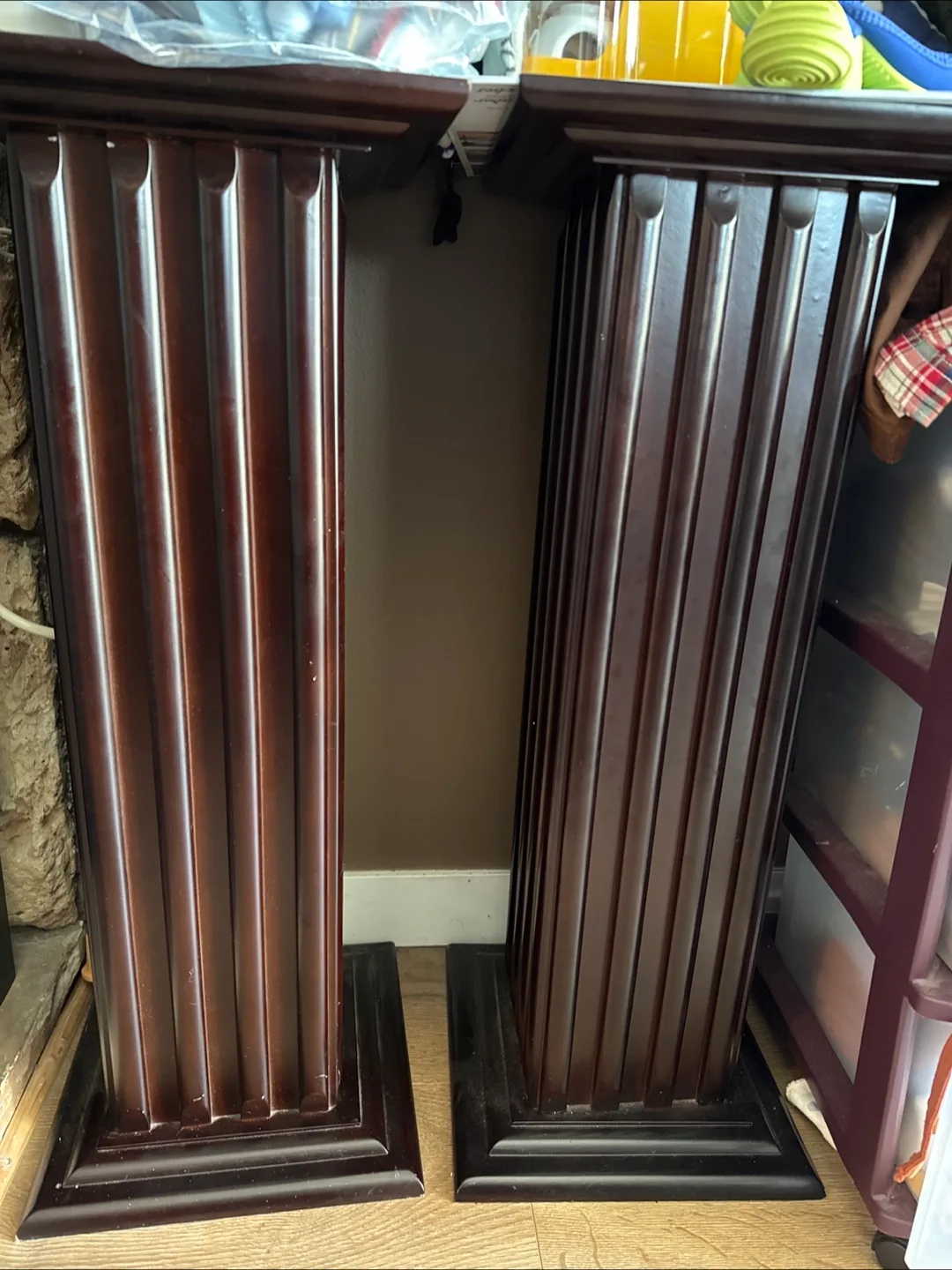 Elegant Wooden Pedestal Columns - Set of Two image indicator(2)