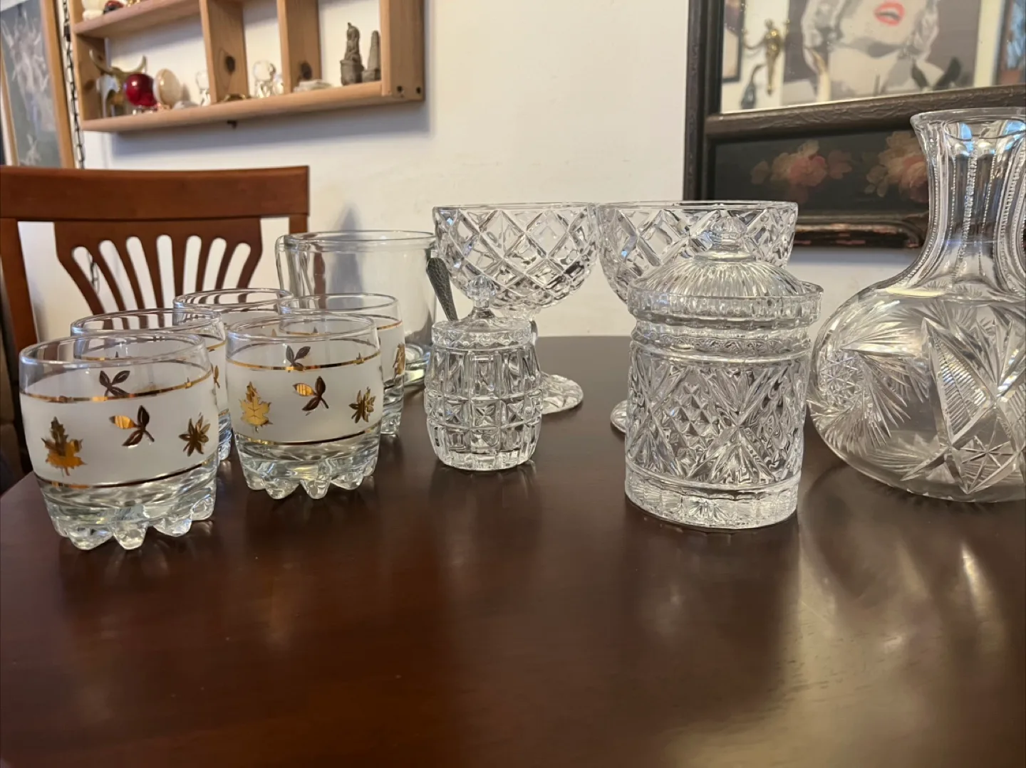 Vintage cut glass Glassware  19 items image indicator(8)