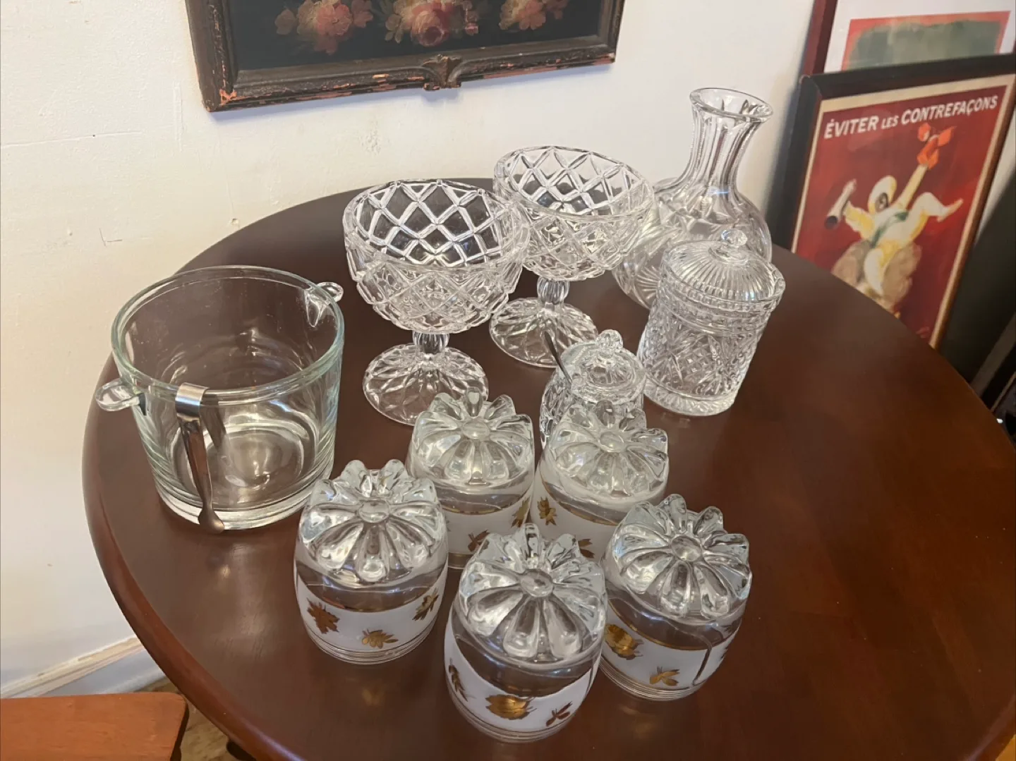 Vintage cut glass Glassware  19 items image indicator(10)