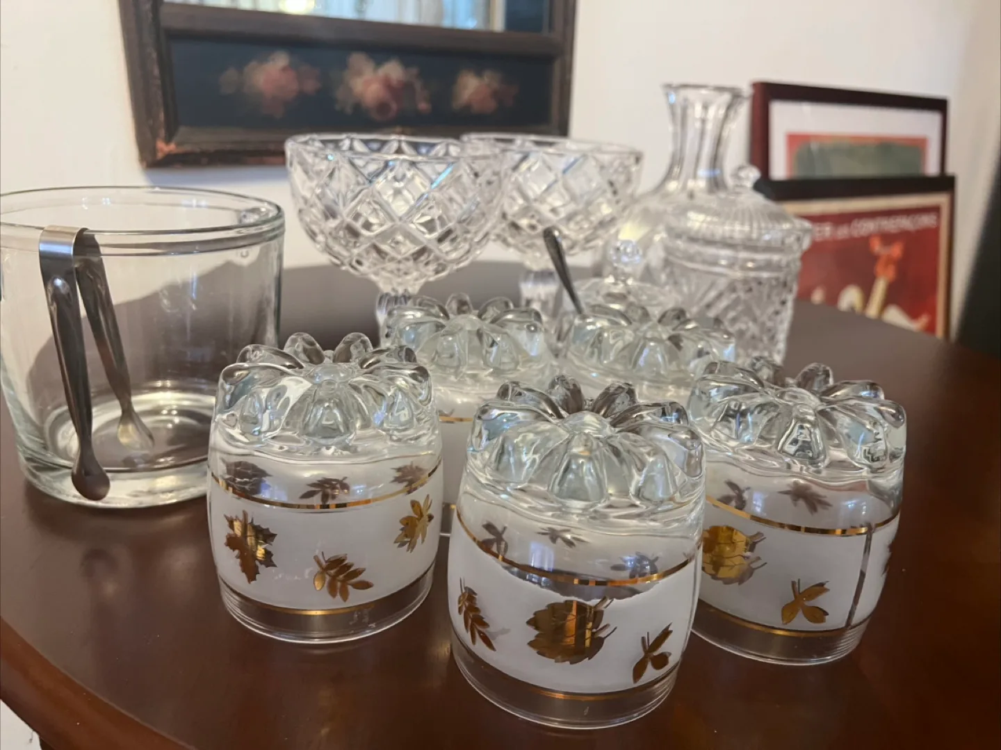 Vintage cut glass Glassware  19 items image indicator(9)