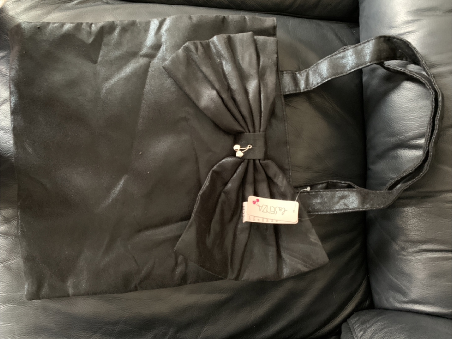Black Bow Tote Bag