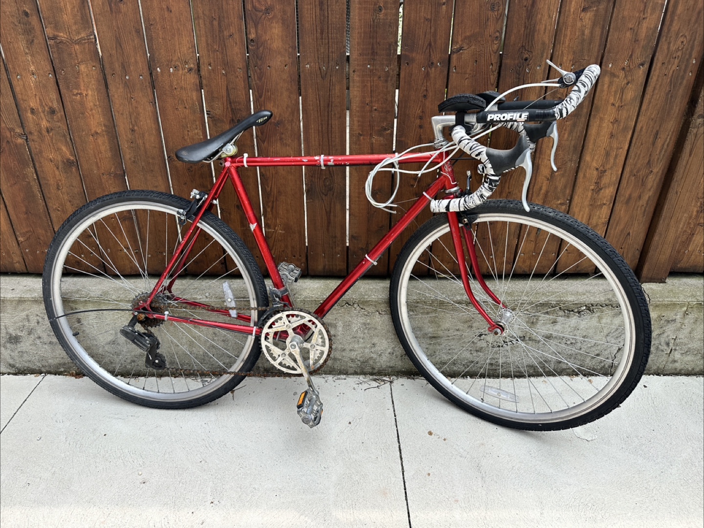 Red Road Bike with Racing Handle Bars!