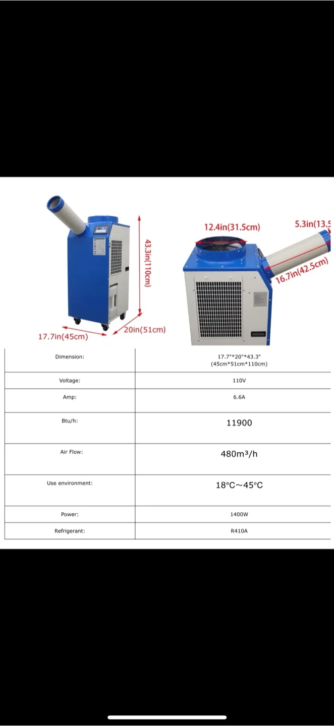 Industrial Air Conditioner 110V Portable image indicator(3)