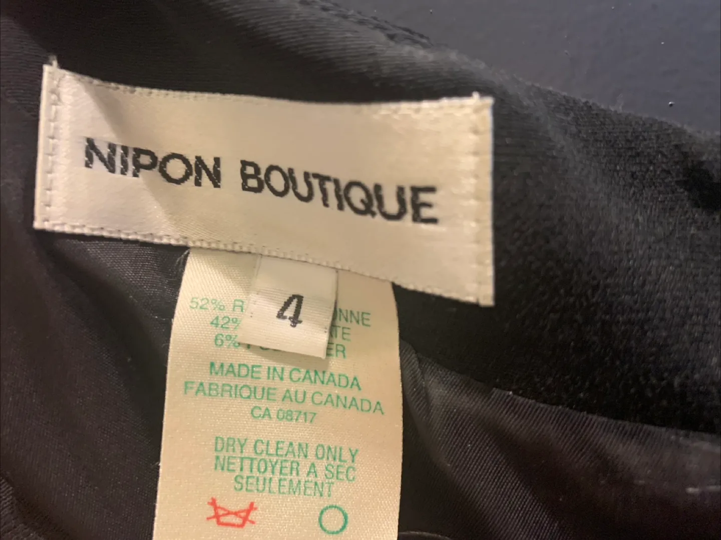 Vintage Black Nipon Boutique Dress - Sz 4 image indicator(2)