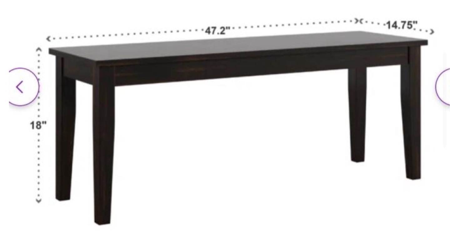 Black Wooden Bench - photo 2