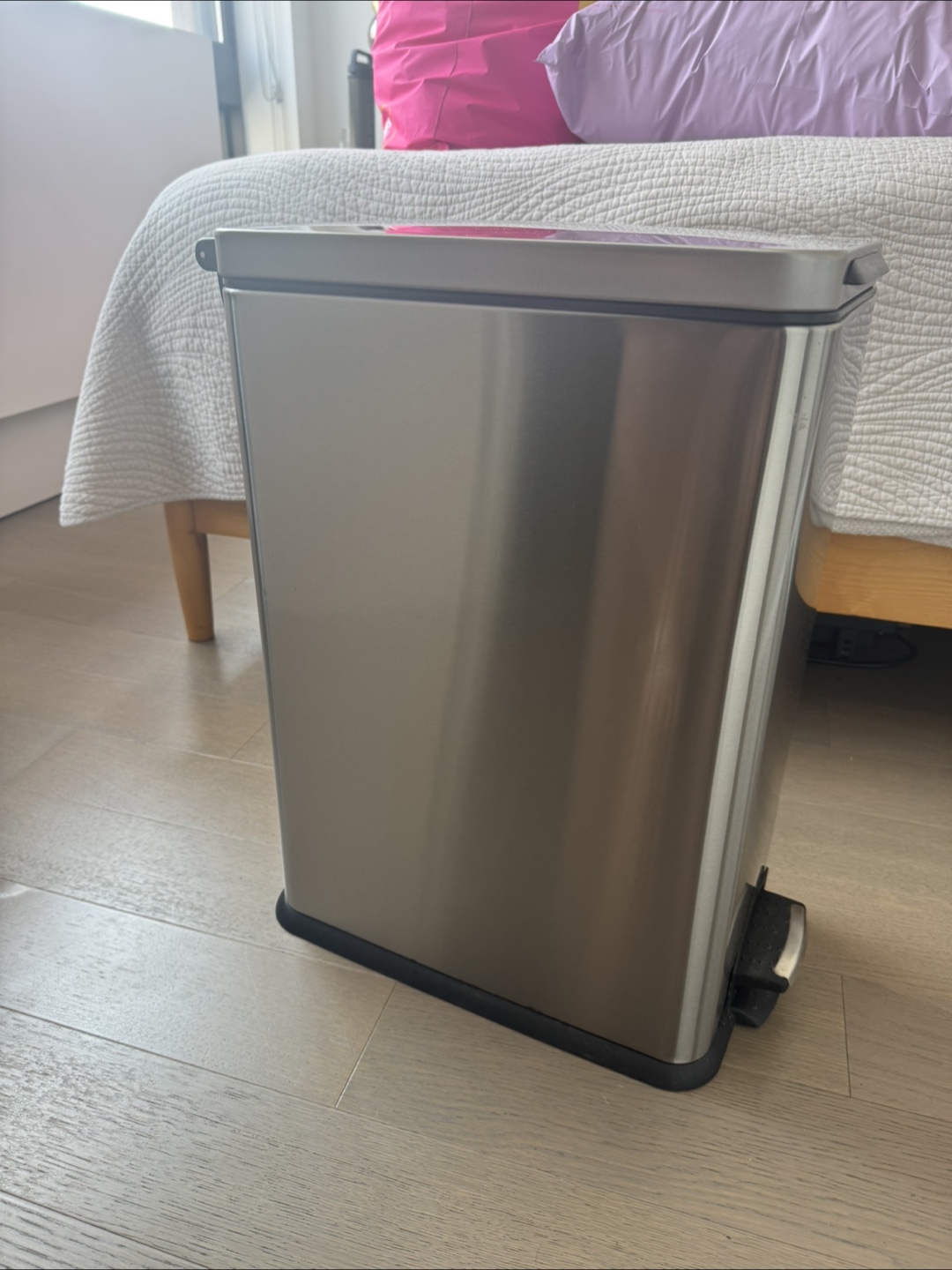 Stainless Steel Trash Can, 30 liters