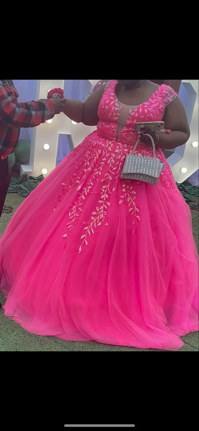 Bright Pink Formal Ball Gown image indicator(3)