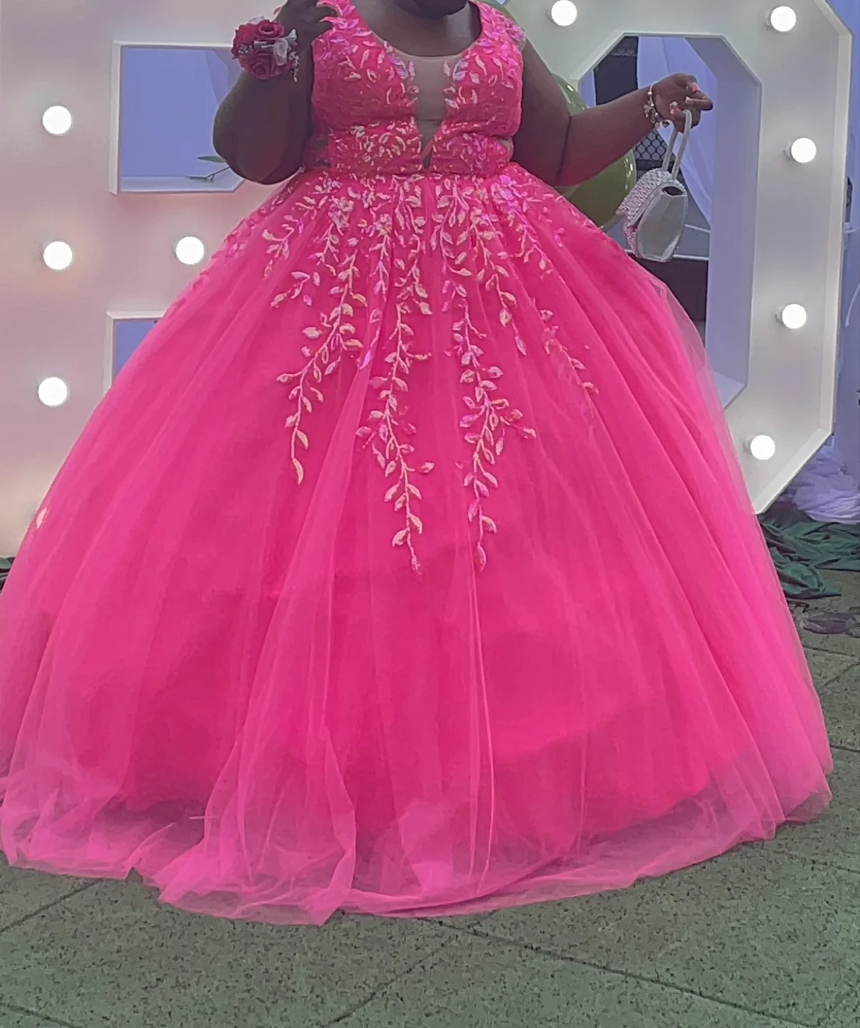 Bright Pink Formal Ball Gown image indicator(6)