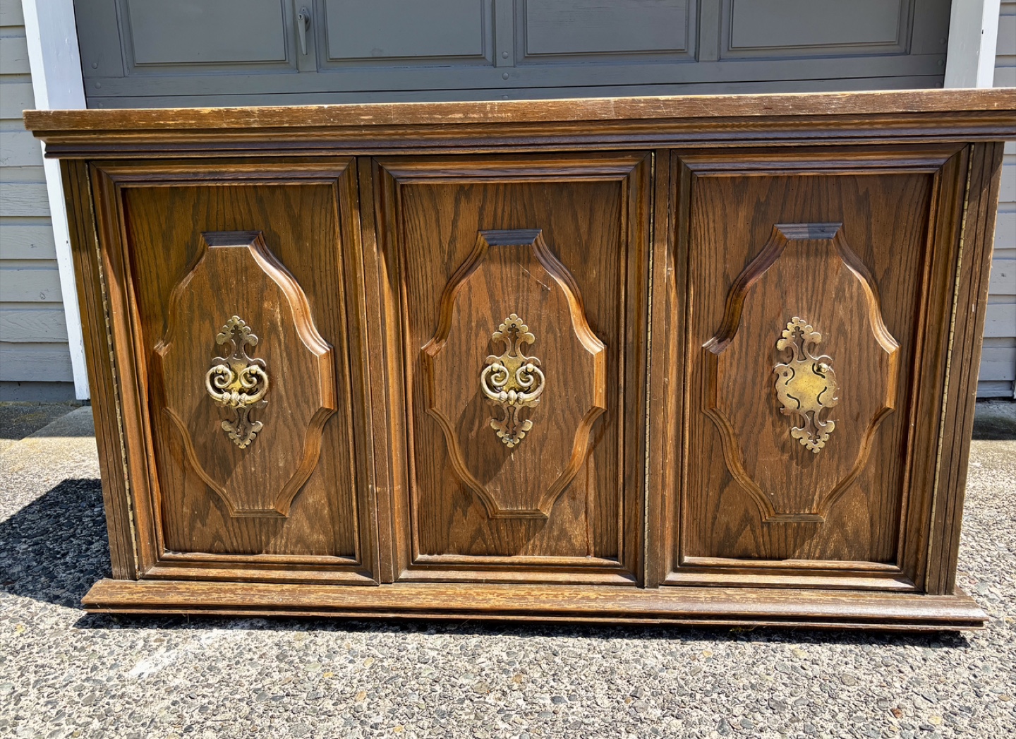 Wooden Cabinet with Drawers and Shelves