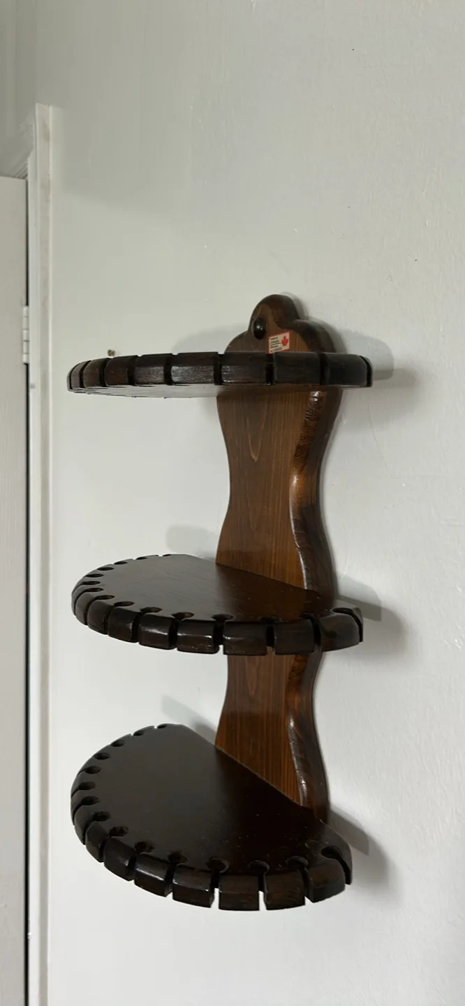 Vintage Wooden Shelf with 3 Tiers thumbnail