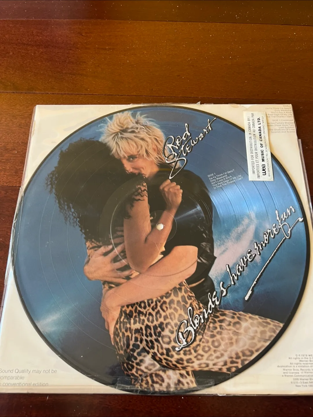 Rod Stewart Vinyl Record - Blondes Have More Fun image indicator(3)