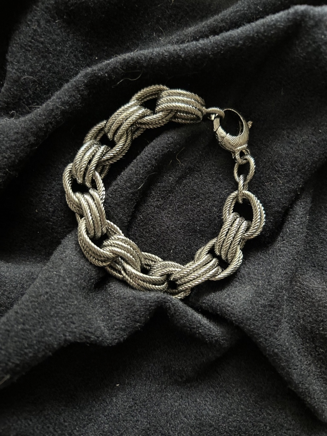 Milor Italy- Dark Silver Rope Bracelet