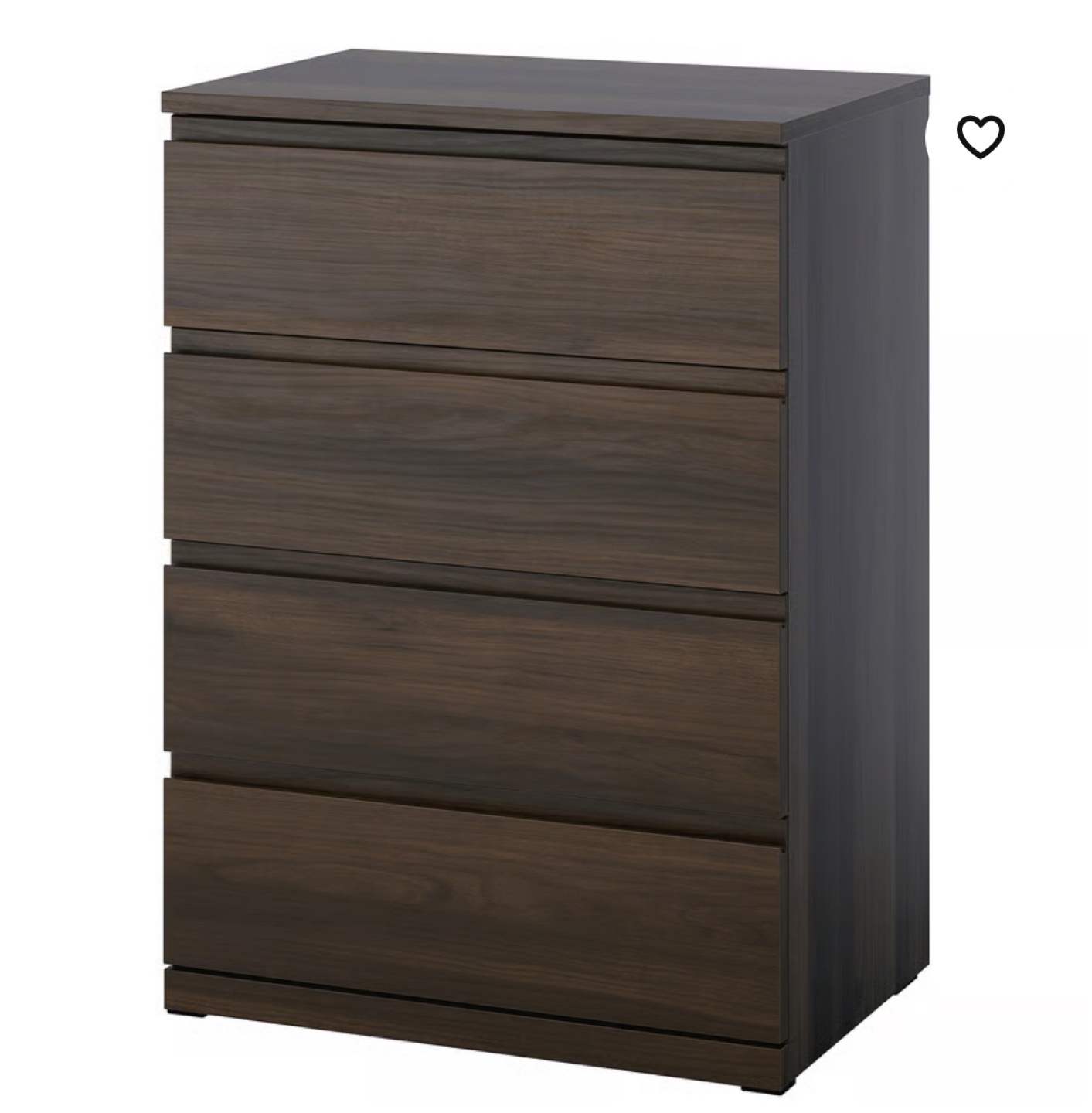 Brand new in box STORKLINTA 4-drawer chest, dark brown/oak e