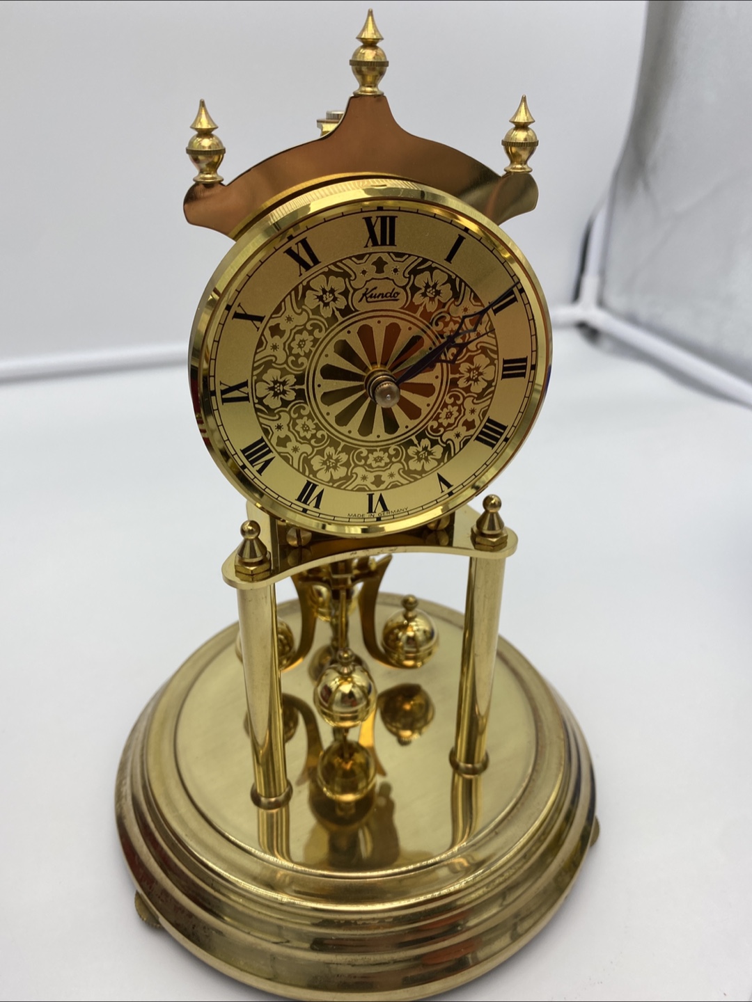 Vintage Mantel Clock in Glass Dome - photo 2