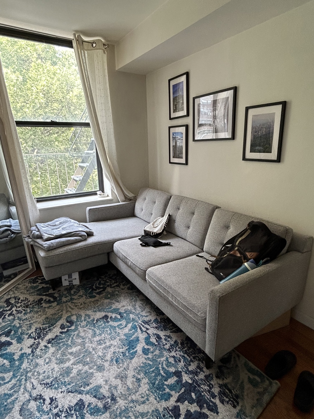 Gray West Elm Couch