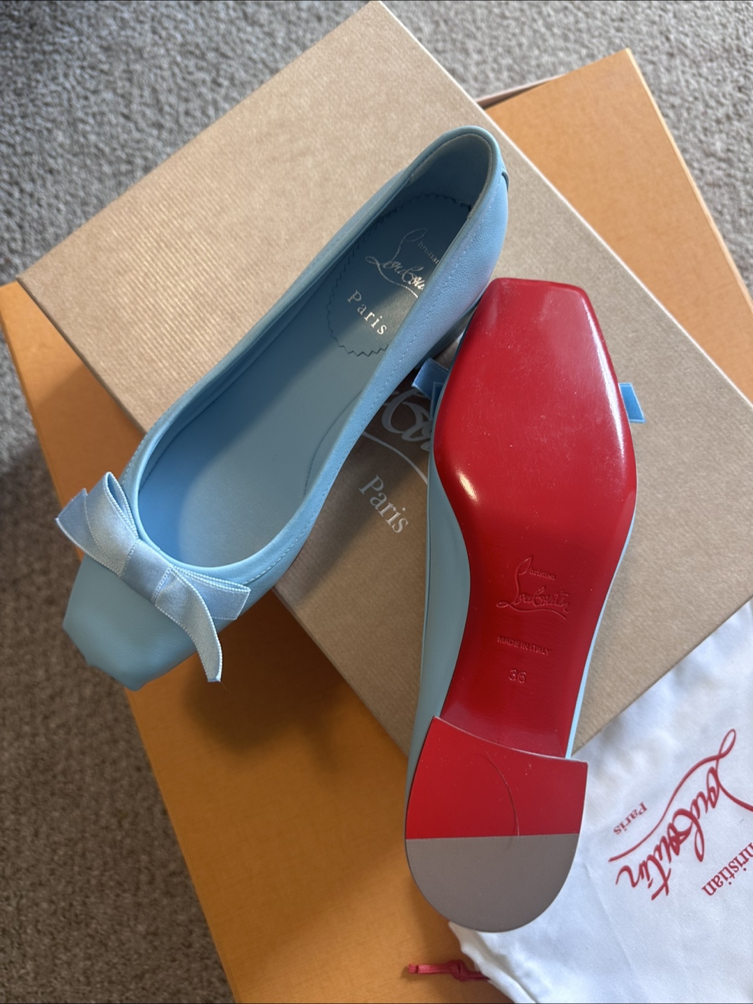 Louboutin ballet flat (1.5” heel) with bow - photo 3