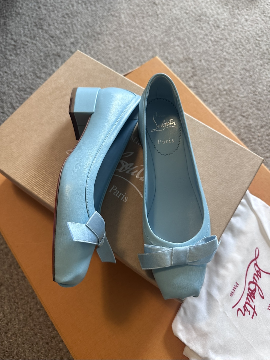 Louboutin ballet flat (1.5” heel) with bow - photo 2