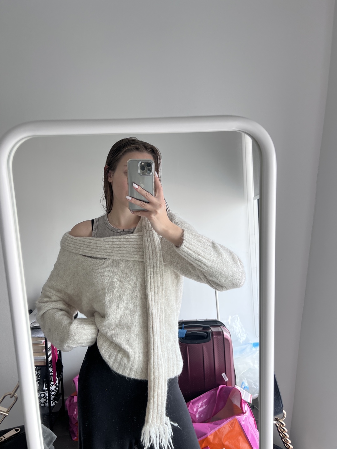 Creamy Knitted Sweater