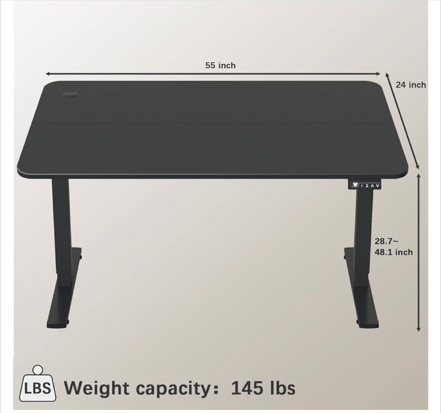 Adjustable Standing Desk - Black