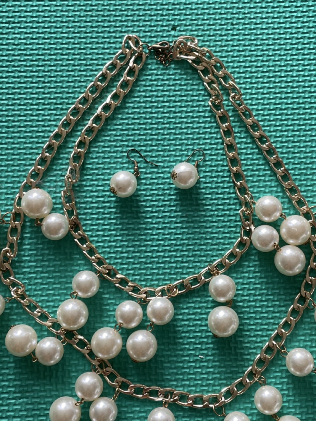 Pearl Necklace and Earring Set - photo 2