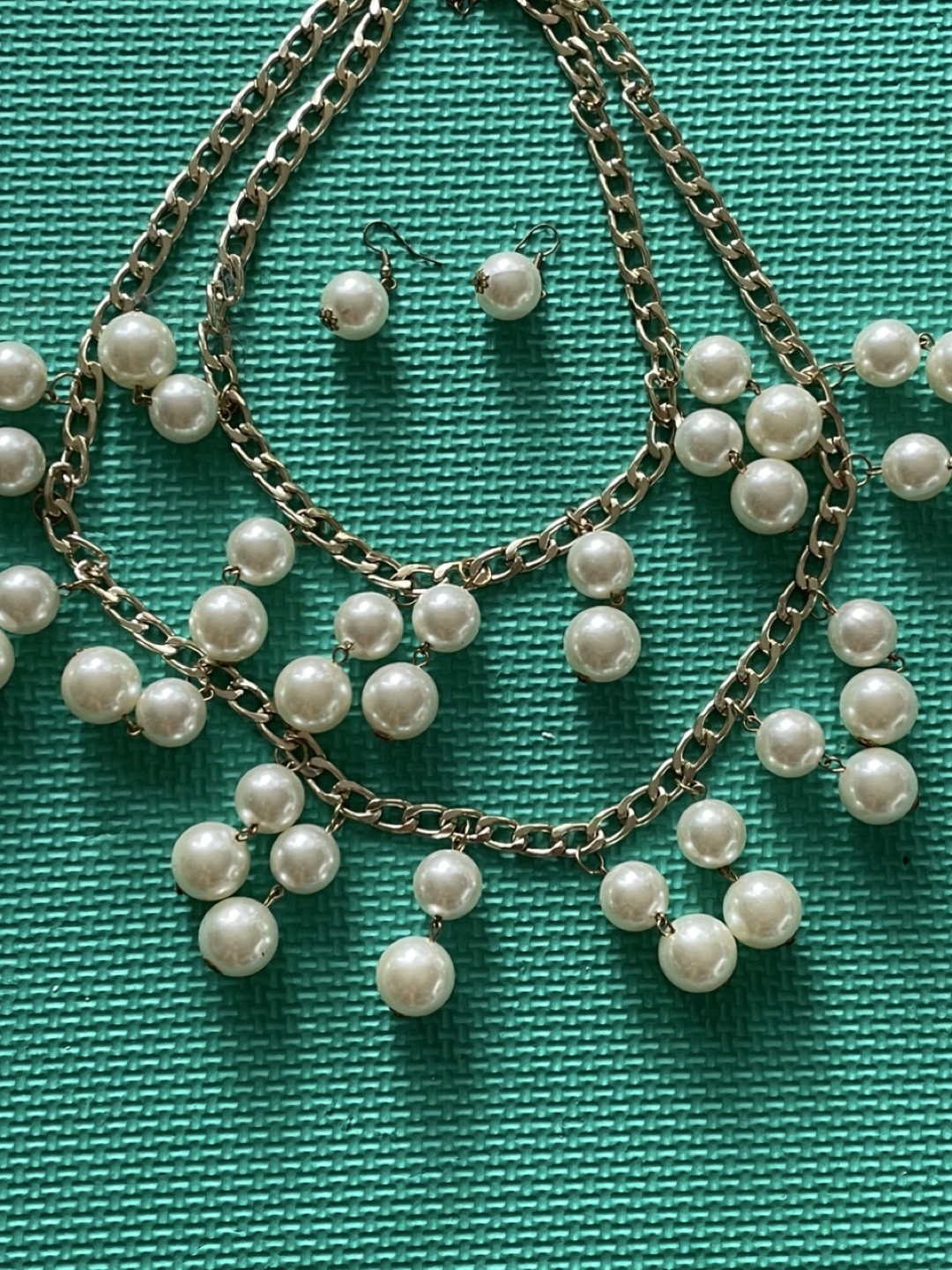 Pearl Necklace and Earring Set - photo 3