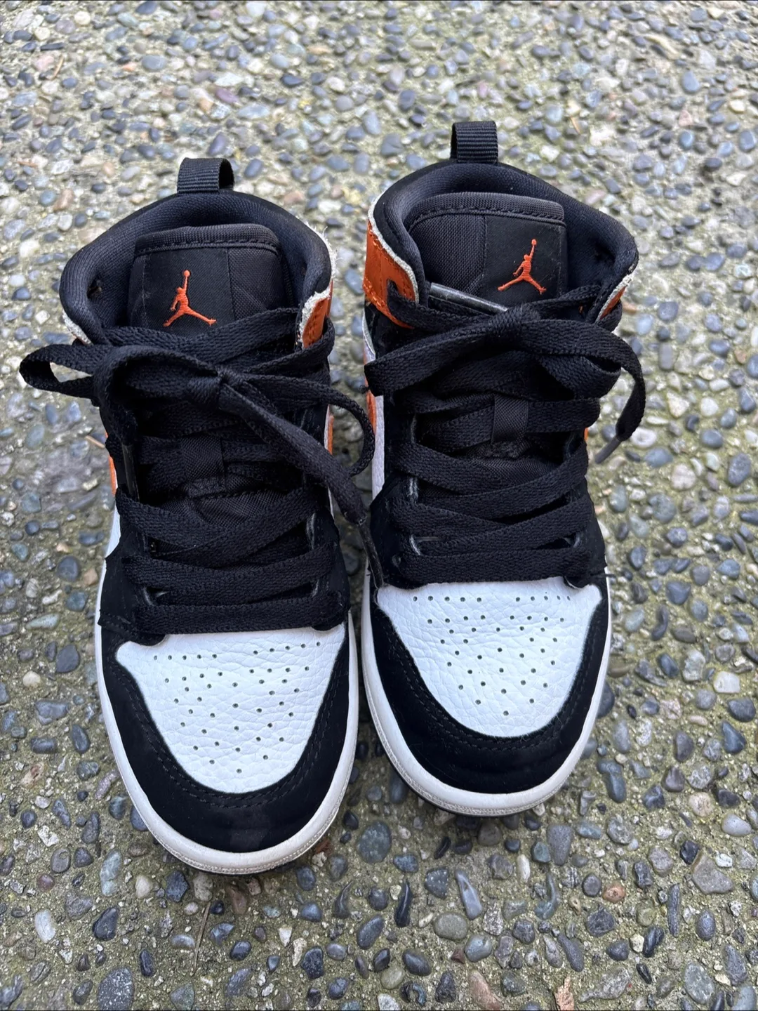 Air Jordan 1 Mid Sneakers - Black & Orange size 11c image indicator(2)