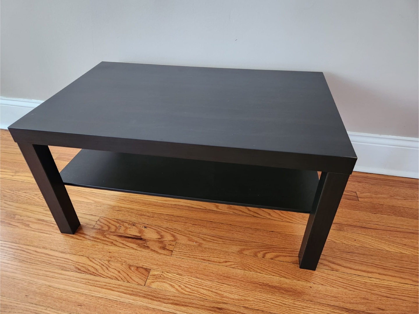 Black Coffee Table with Shelf - photo 3