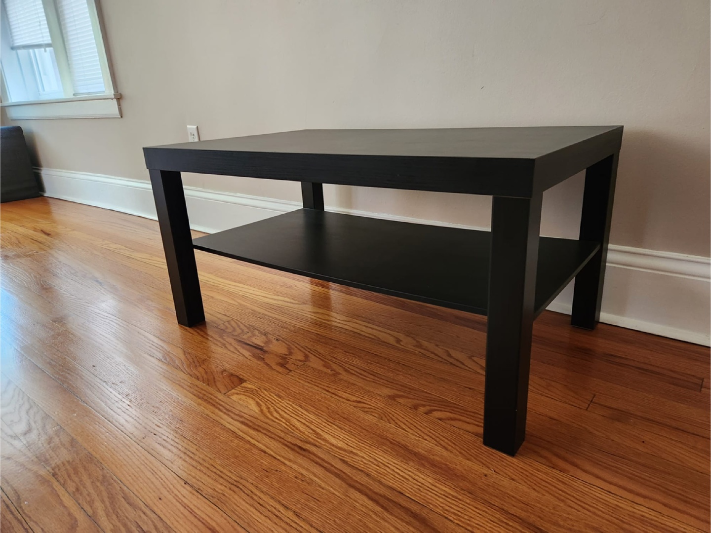 Black Coffee Table with Shelf - photo 2