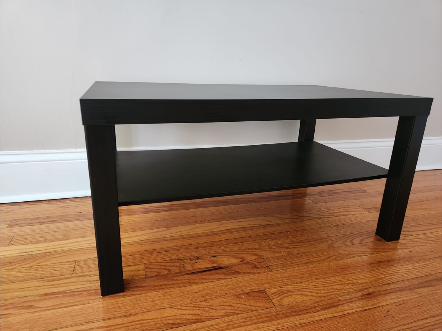 Black Coffee Table with Shelf