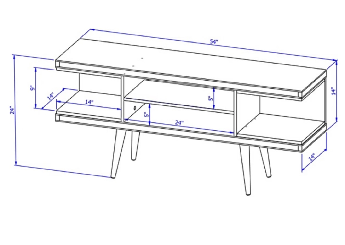 Modern TV Stand - Mid-Century Style - photo 4