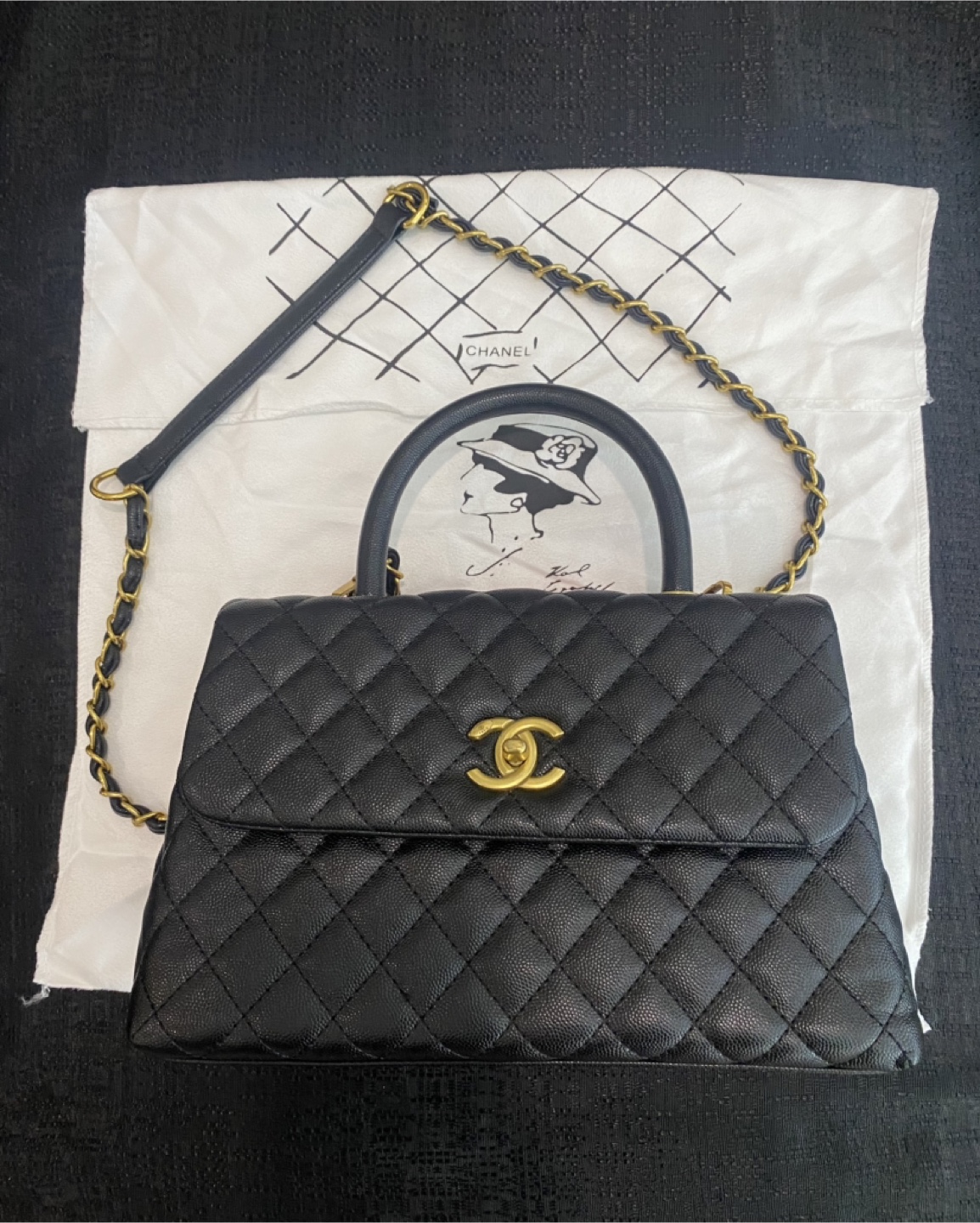CHANEL Quilted Handbag w/ Sling
