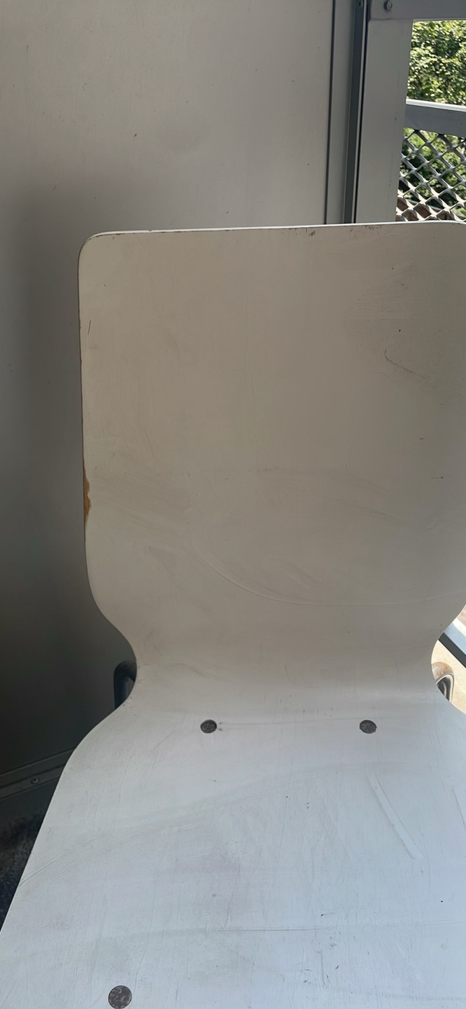 White Chair with Silver Legs - photo 2