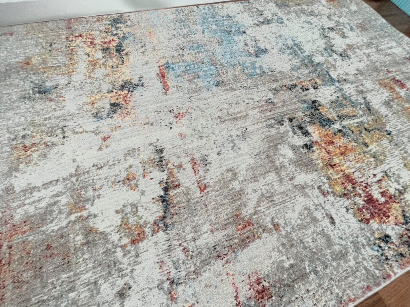 Rug gray-blue-orange multicolor - photo 3