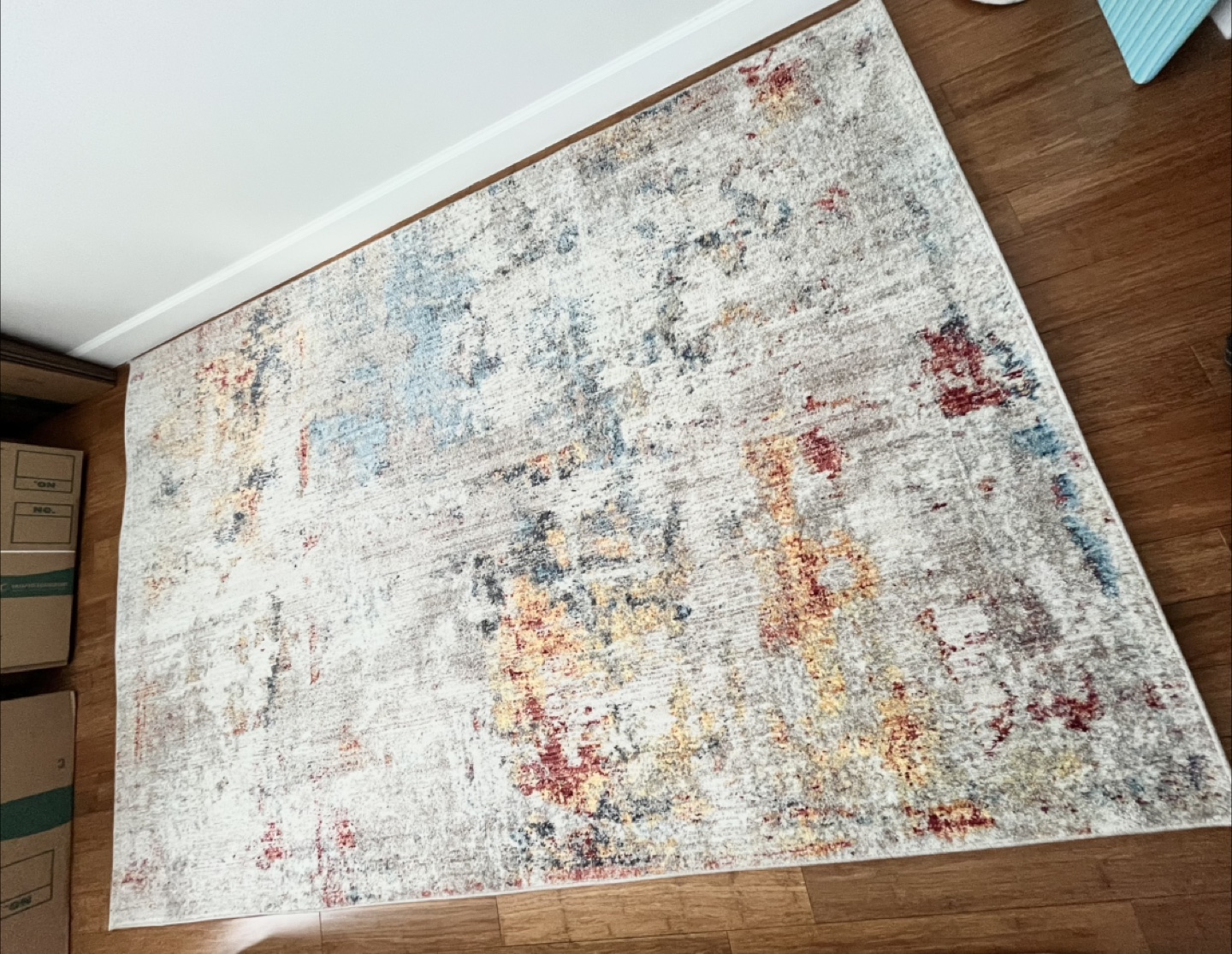 Rug gray-blue-orange multicolor - photo 2