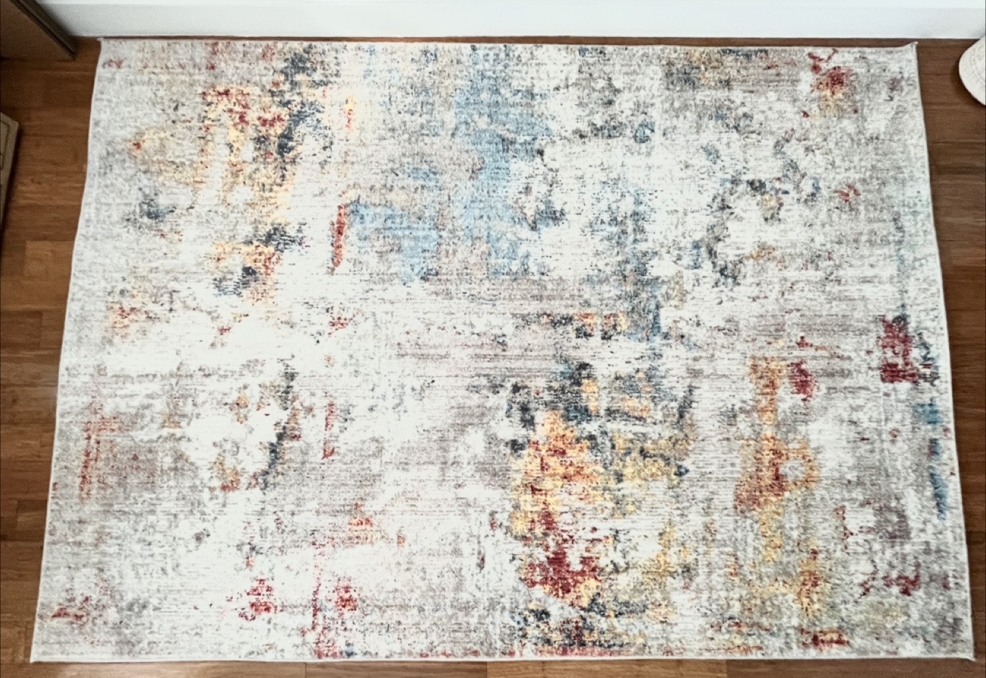 Rug gray-blue-orange multicolor