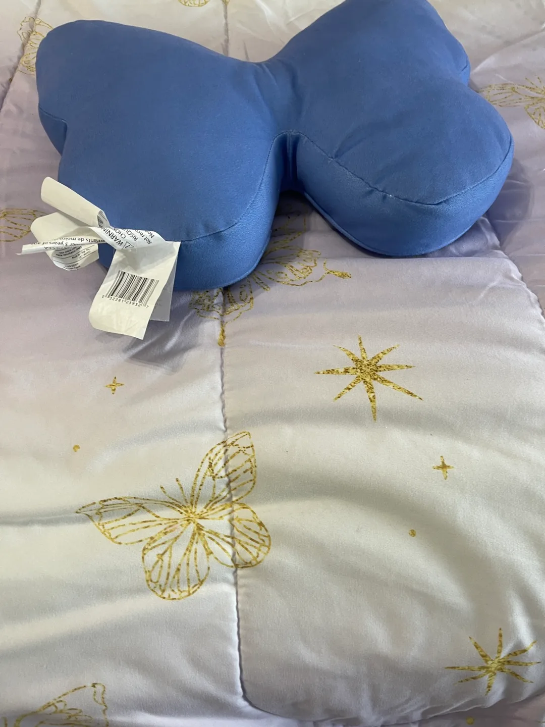 Twin Butterfly comforter and Pillow-Please read image indicator(6)