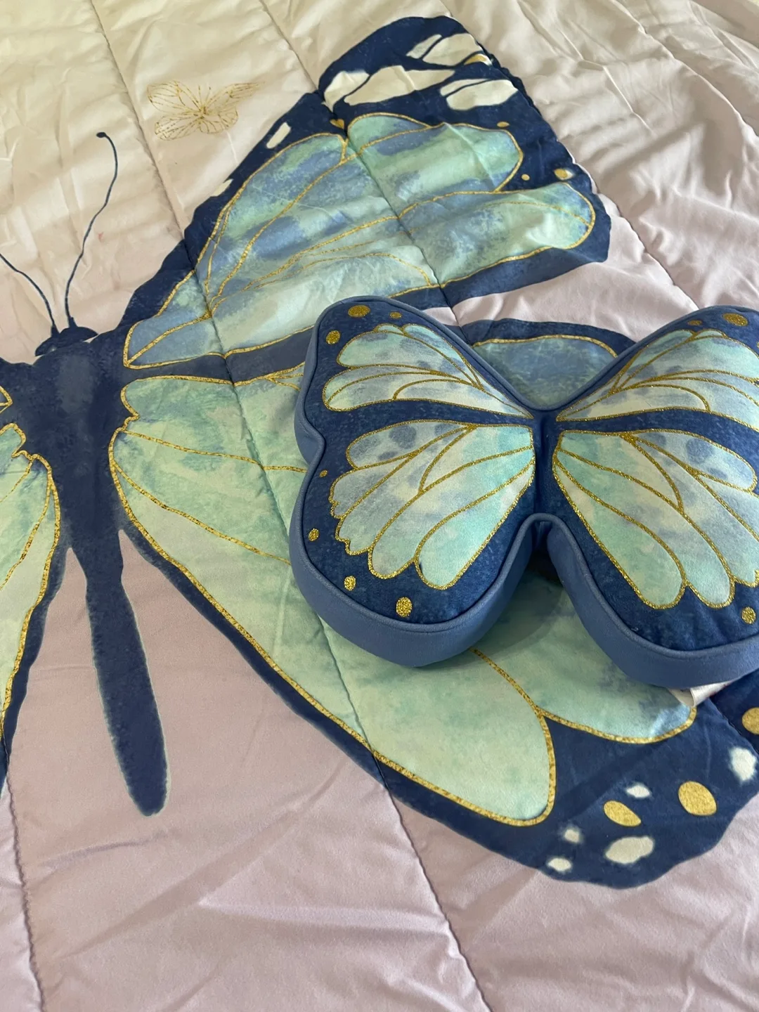 Twin Butterfly comforter and Pillow-Please read image indicator(2)