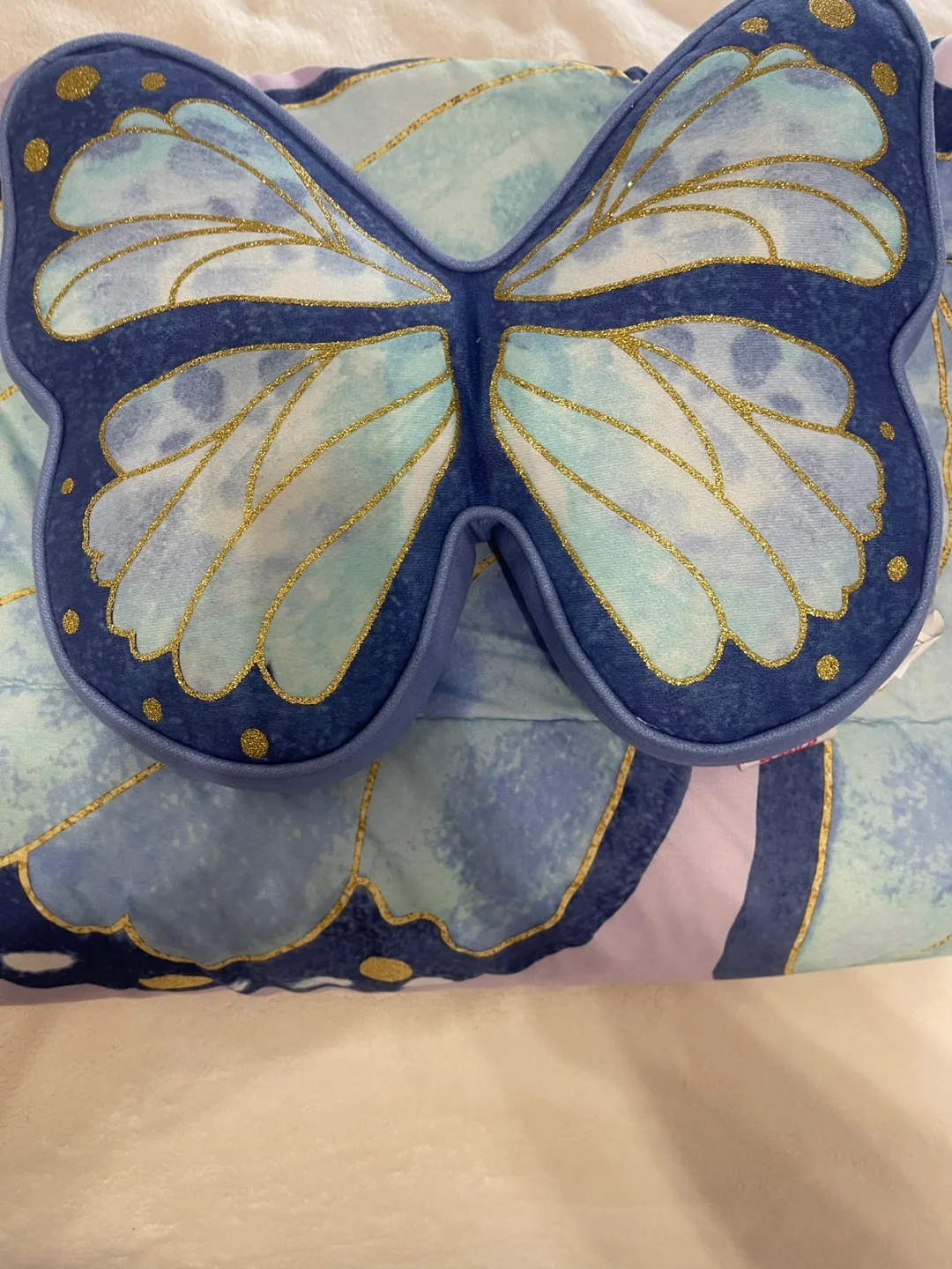 Twin Butterfly comforter and Pillow-Please read image indicator(7)