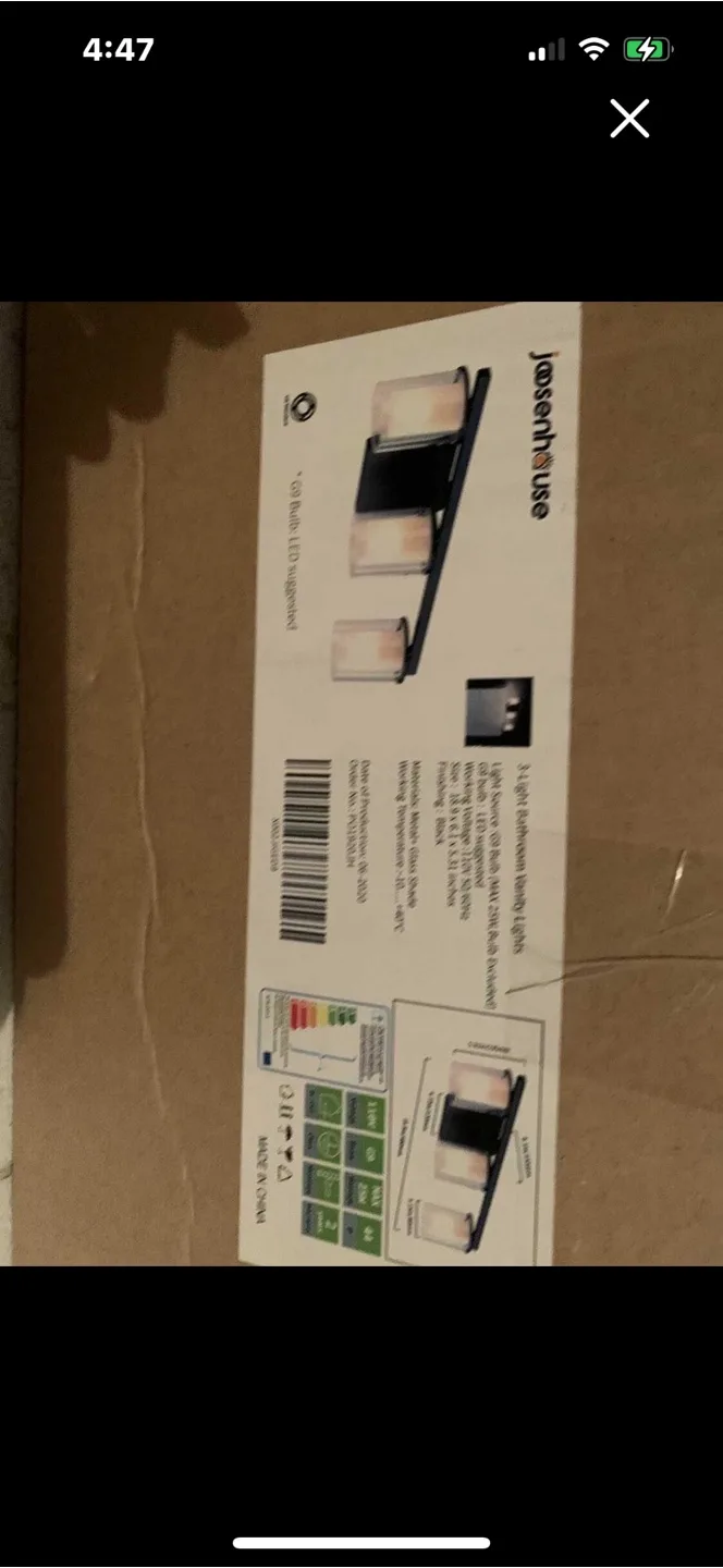 Joosenhouse 3-Light Black Vanity Light Fixture image indicator(4)