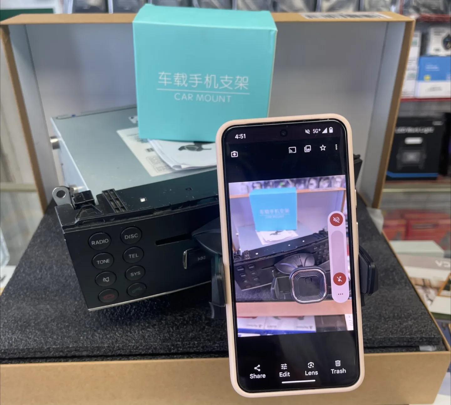 Cell Phone CD Mount for car image indicator(2)