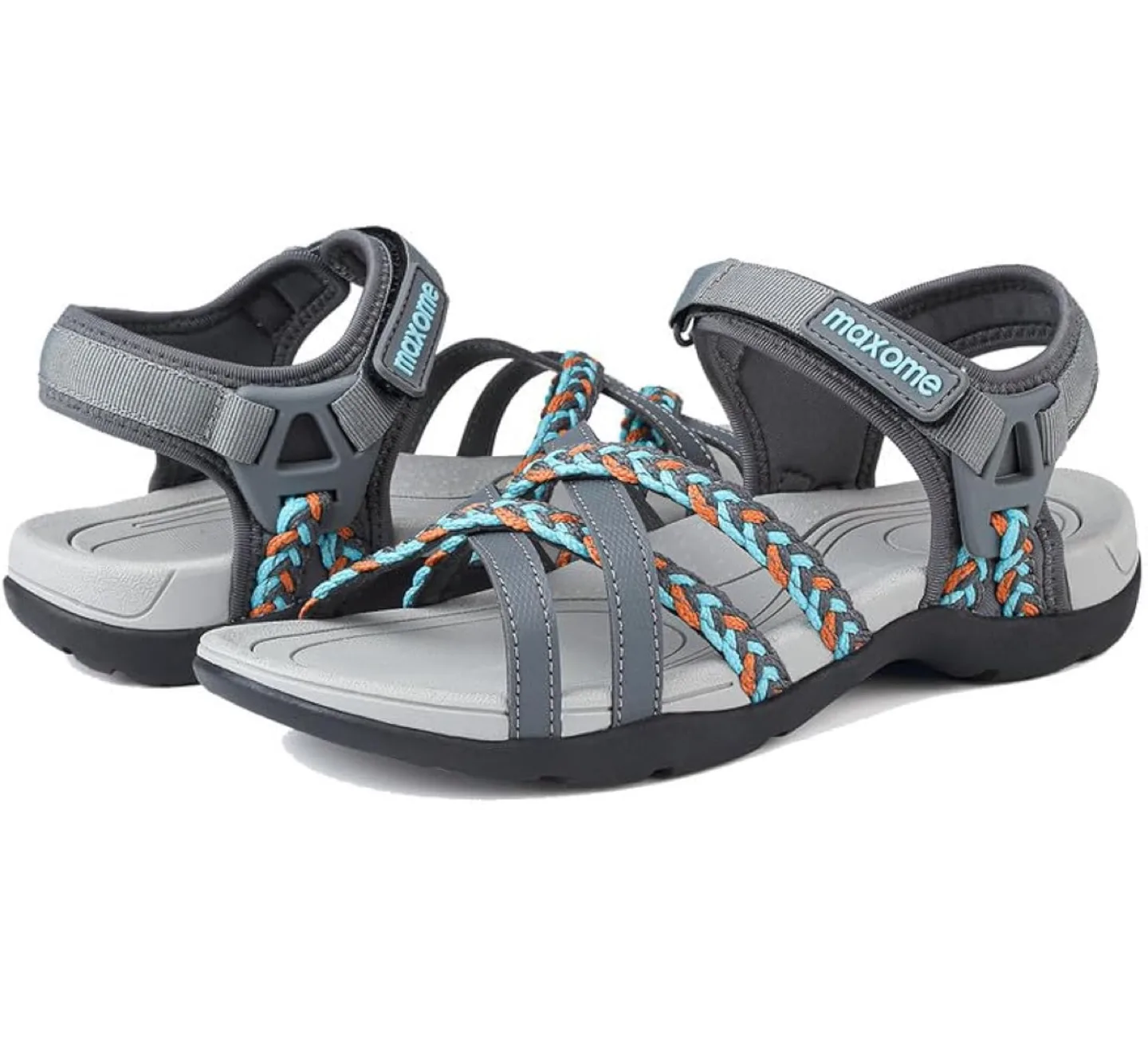 NEW! Maxome Comfortable Sports Hook Loop Strap Walking Sandals thumbnail