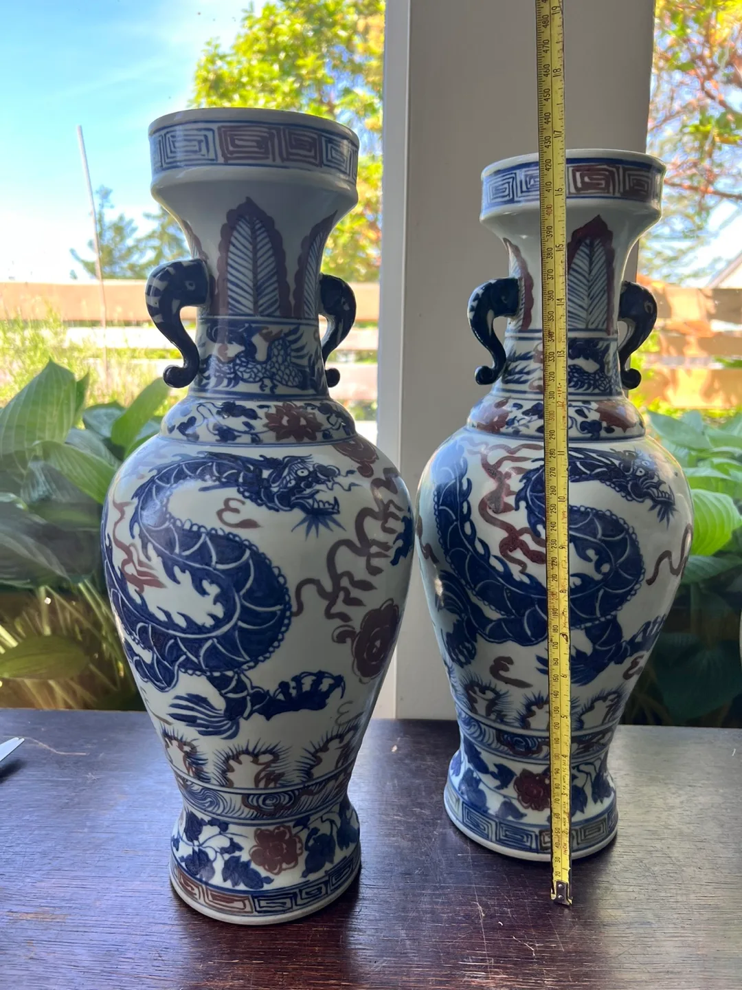 Set of 2 Vintage Dragon Vases image indicator(3)
