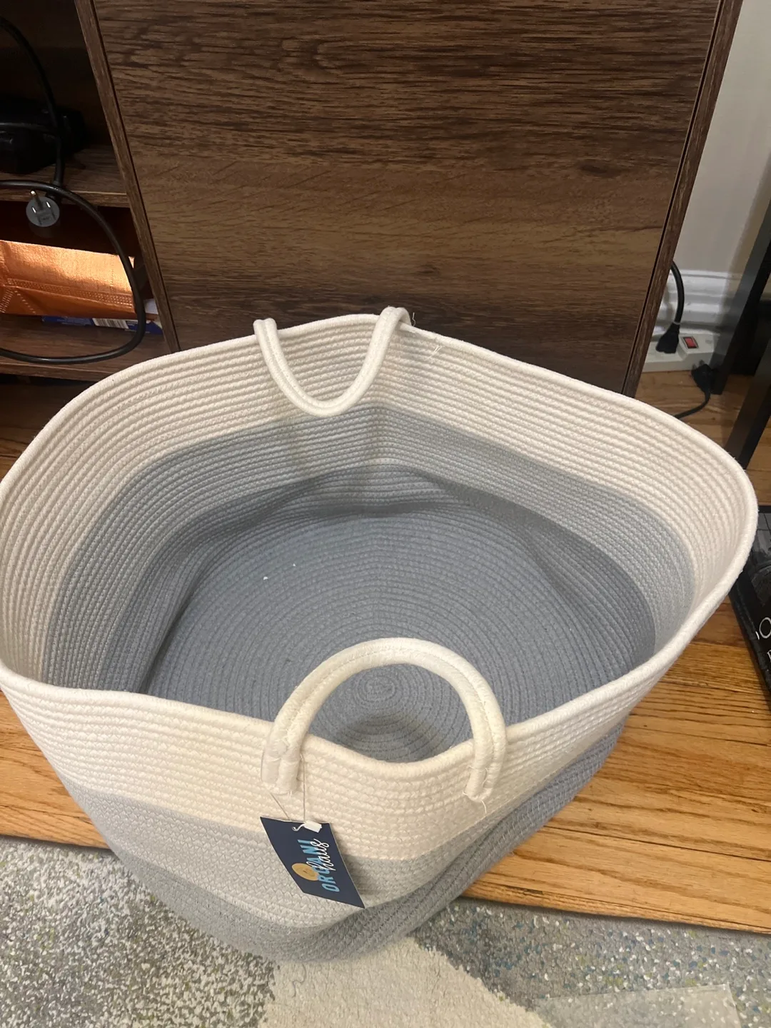 Rope laundry Basket with Handles thumbnail
