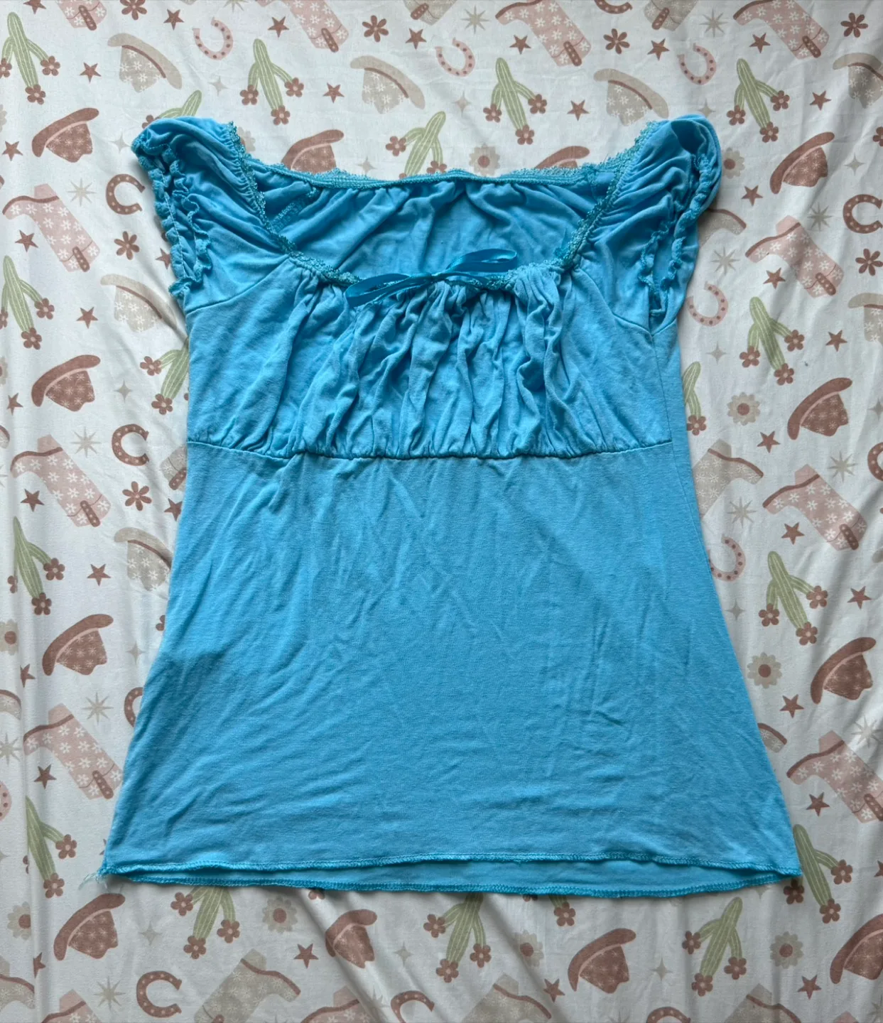 Blue Milk Maid Top thumbnail