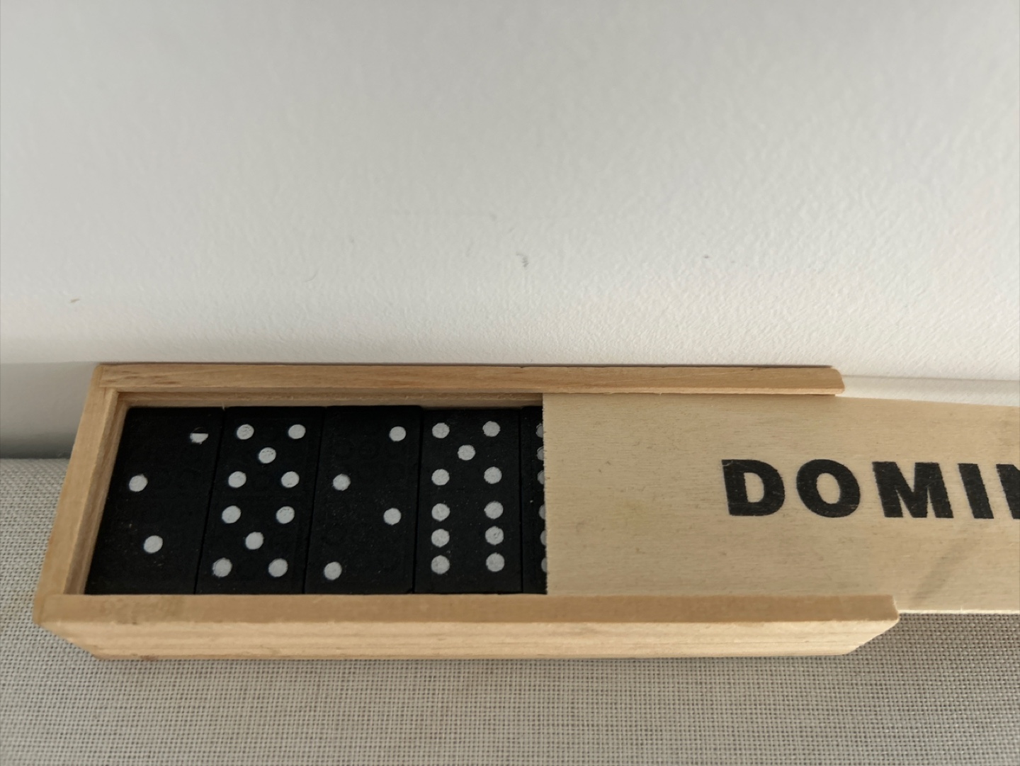 Dominoes in Wooden Box