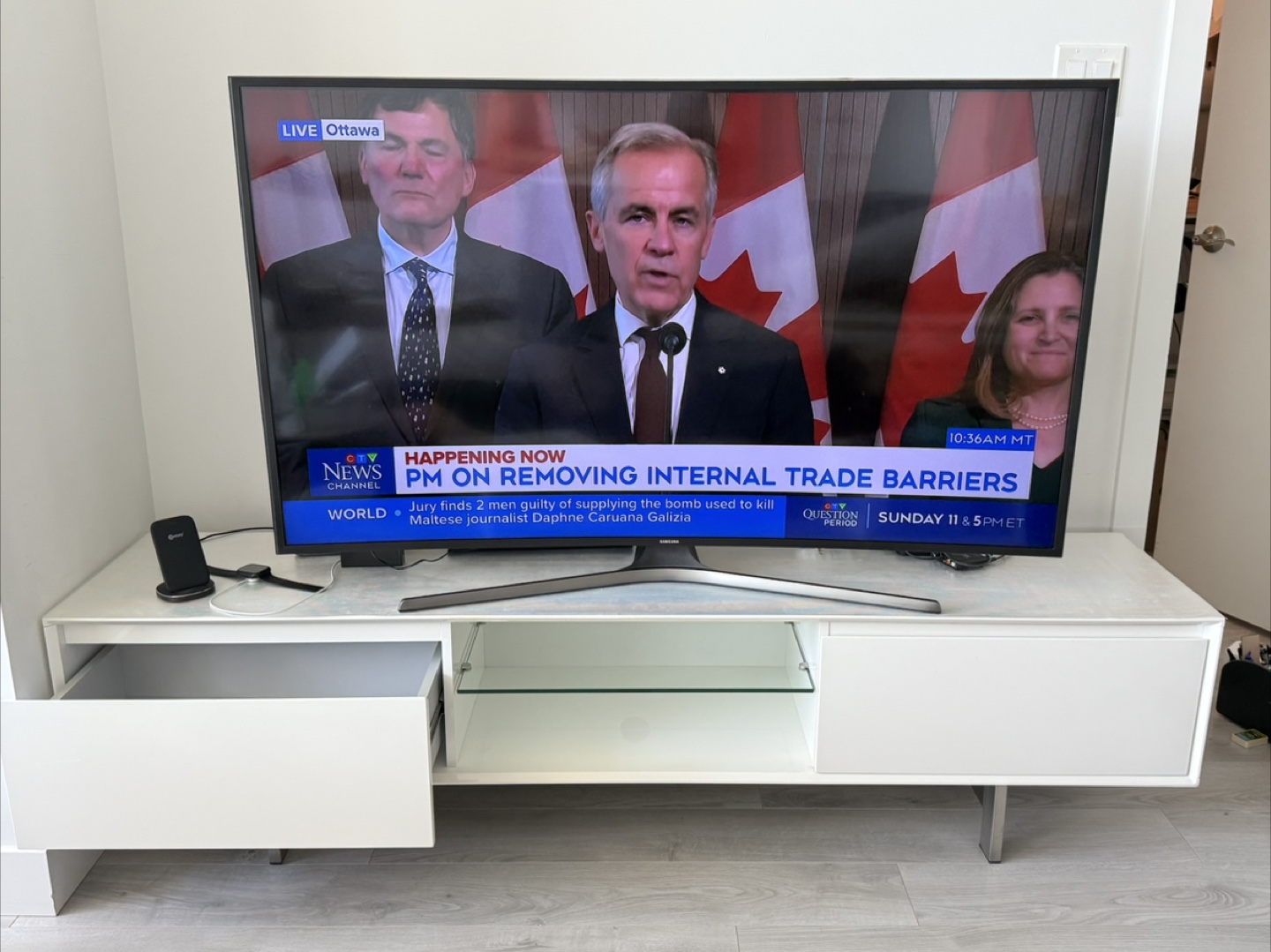 Solid TV stand, not from iKea
