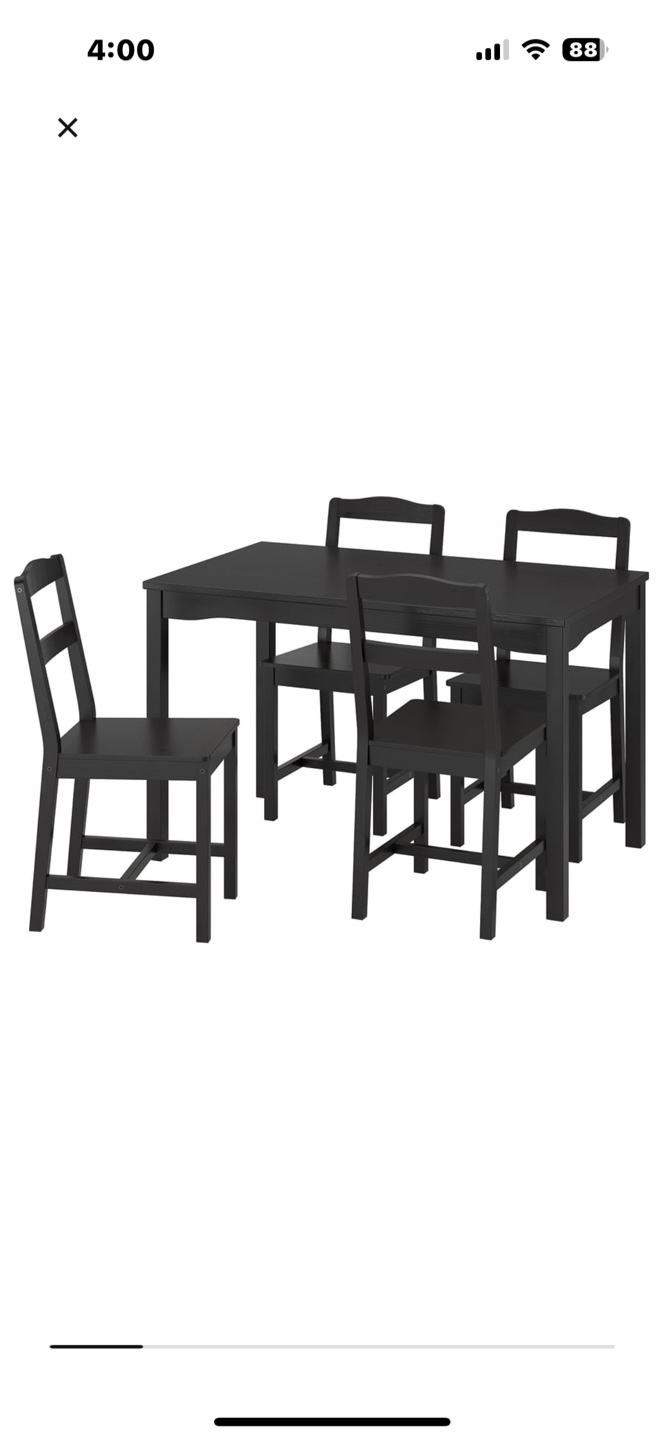 IKEA Black Dining Table Set
