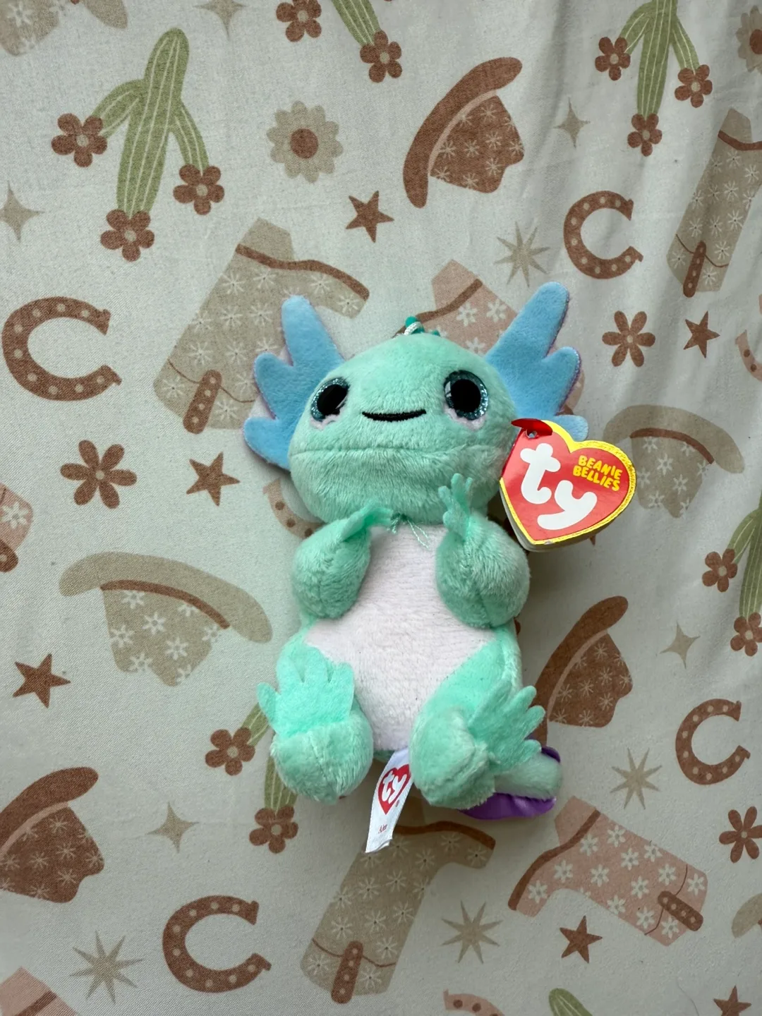Beanie Babies TY Axolotl Plush Keychain thumbnail