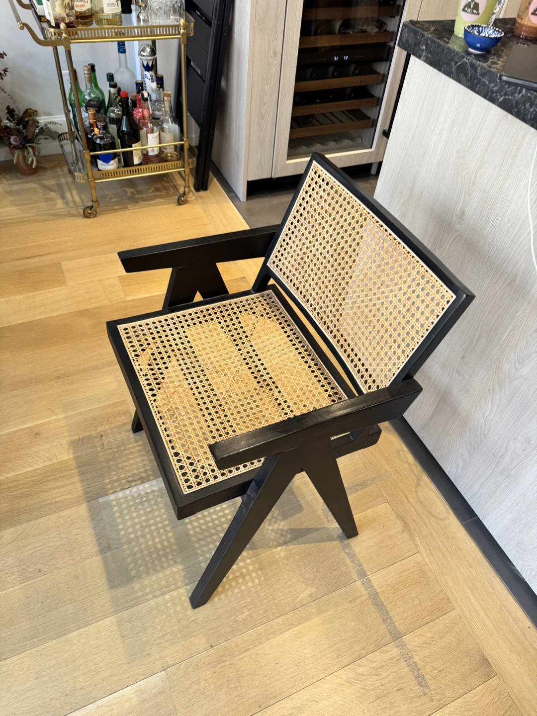 France and Son Modern Black Cane Chair - photo 5